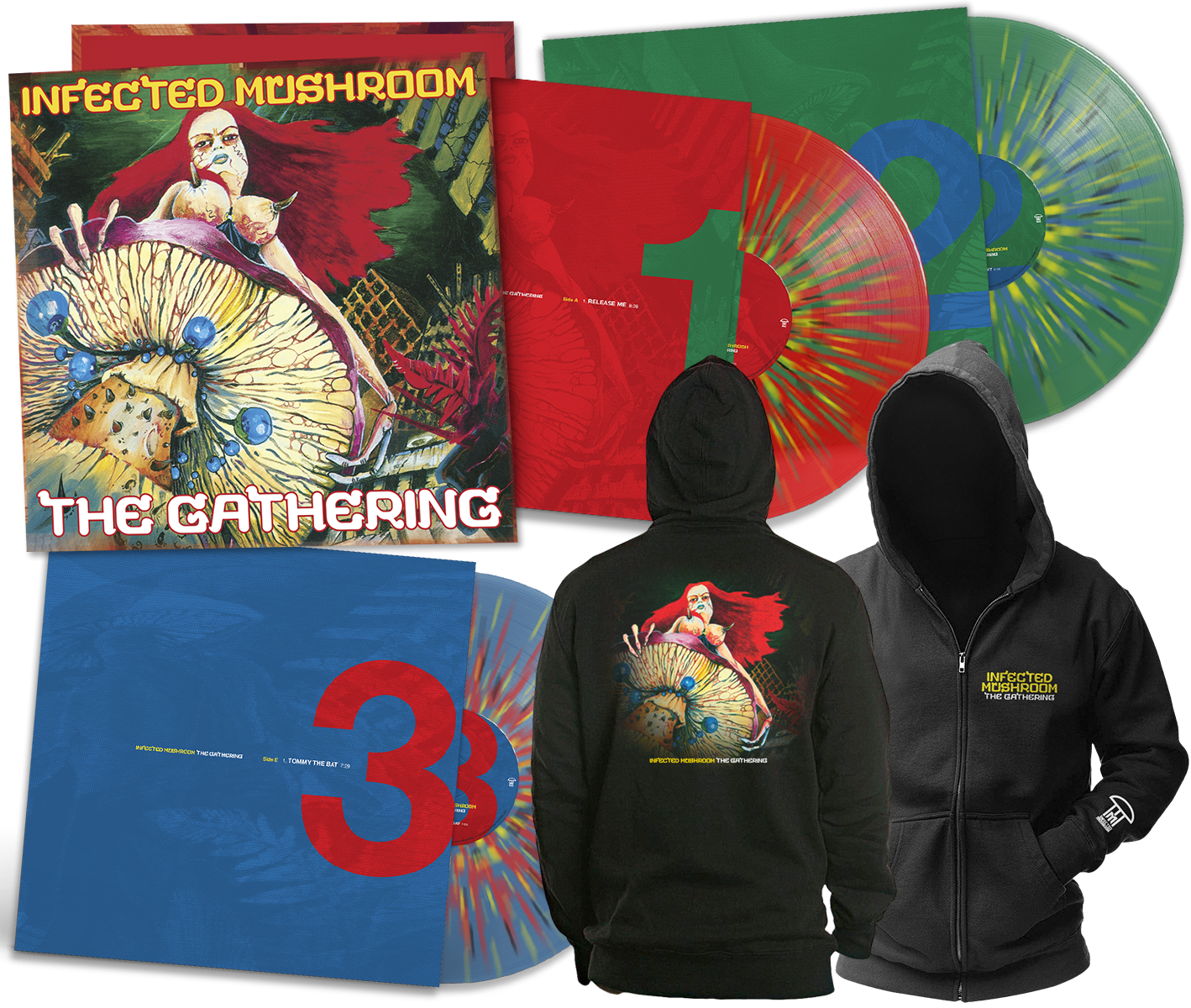 Package Deal – The Gathering Triple LP Box Set Reissue (Limited Edition Colored Vinyl) + Official Gathering Hoodie