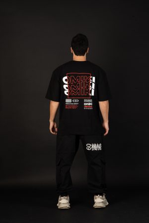 ?Black Oversized Tee - Would You Stay