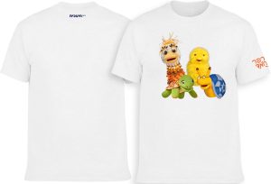 חולצה לבנה - פרפר נחמד בובות (בלי כיתוב)