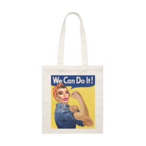 תיק קנבס טבעי - WE CAN DO IT!