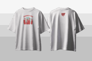 חולצת אוברסייז לבנה - מוניקה סקס להקה